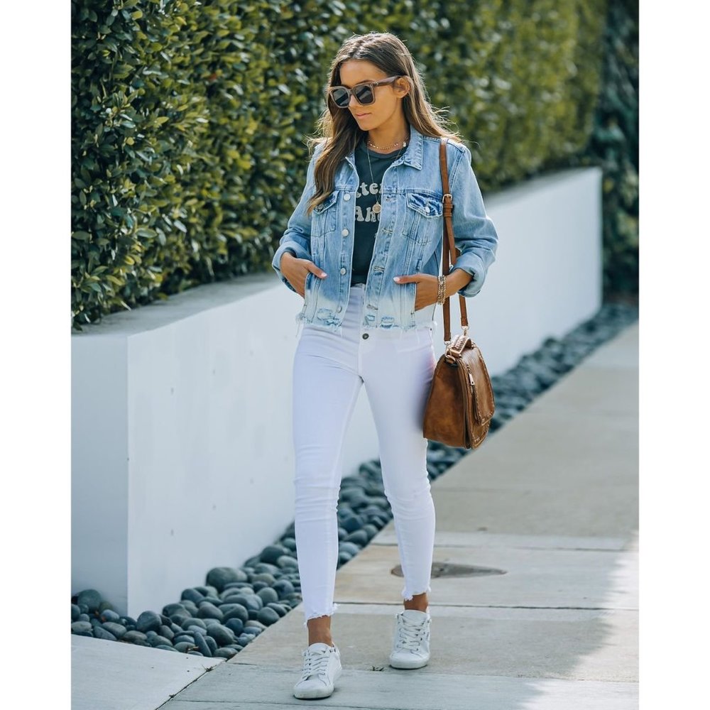 Darien Cotton Pocket Dip Dye Denim Jacket